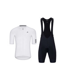 HOLOKOLO Cyklistický krátký dres a krátké kalhoty - VICTORIOUS ELITE - černá/bílá